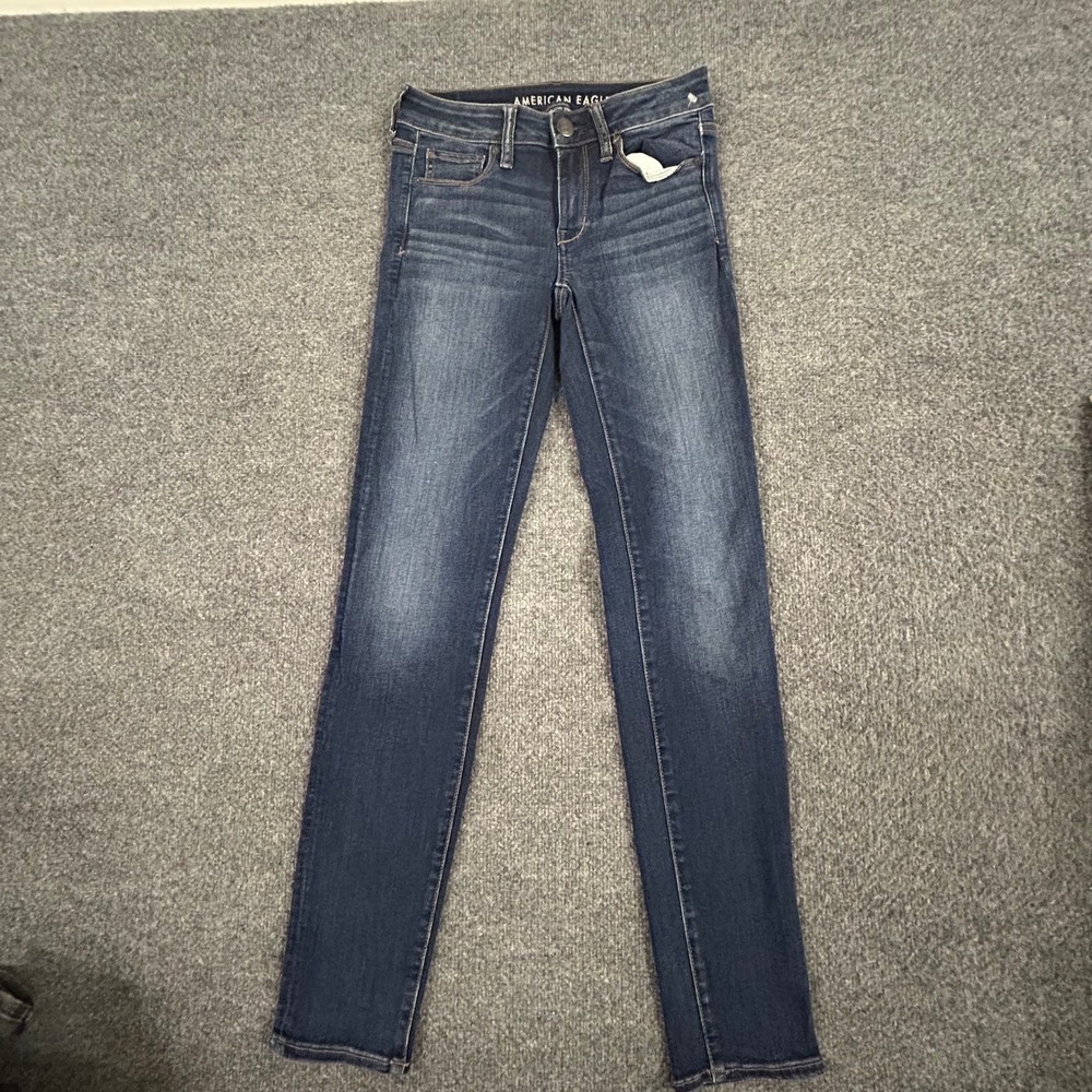 American Eagle Jeans Womens Size 4 Long Dark Wash Skinny Ne(x)t Level Stretch